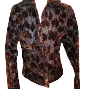 NWT Velvet Leaf Pattern Jacket 6